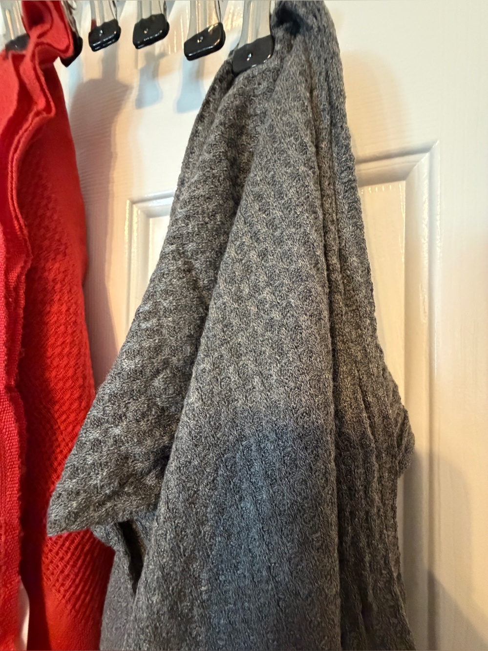 3 Scarf Set: Fall Colors Collection of Deep Plum, Rust Orange, Dusk Gray - Picture 14 of 16